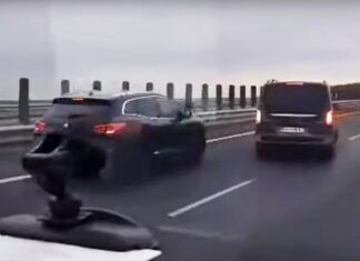 Un accident pe autostrada Timişoara-Arad a fost evitat la limită
