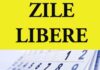 Câte zile libere vor avea românii în 2020?