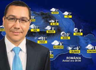 Vă prezentăm prognoza meteo, cu Victor Ponta