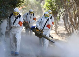 Un angajat al DSP Sector 4, infectat cu COVID-19, a împărțit mărțișoare pe stradă FOTO Vox