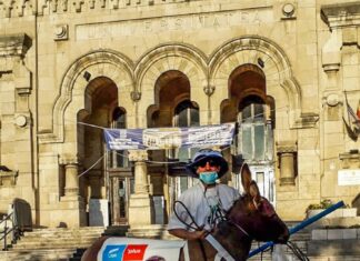 Campanie electorală, cu măgarul prin oraș