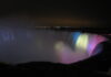 Tricolorul românesc, la Cascada Niagara