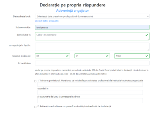 STS a publicat declarațiile necesare la deplasarea pe timp de noapte, în varianta pentru telefon
