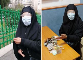 Măicuță falsă, descoperită de polițiști: un bărbat s-a deghizat în călugăriță pentru a cerși