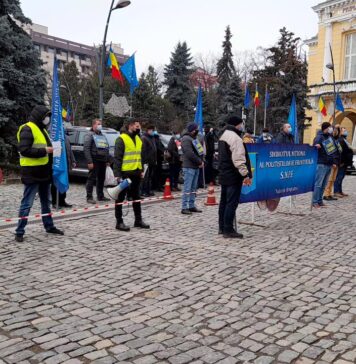 Polițiștii de Frontieră au protestat împotriva înghețărilor salariale