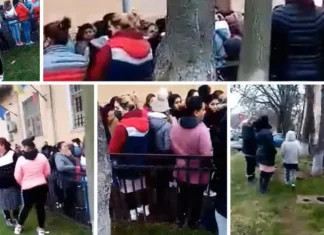 Îmbrânceli și spray lacrimogen la ridicarea alocațiilor copiilor! Oficiu poștal aglomerat.