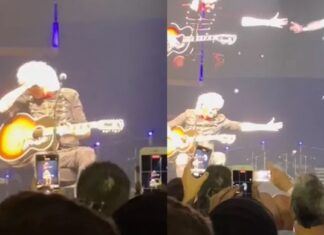 Chitaristul de la Queen, în lacrimi după o melodie interpretată împreună cu holograma lui Freddie Mercury Captură video/Twitter