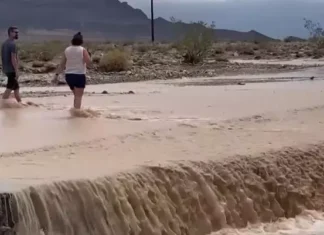 Efectele schimbărilor climatice: Inundații și vijelii în Parcul Național din California, cel mai cald loc din lume Inundatii SUA