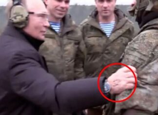 Urmele de perfuzii și venele umflate ar putea confirma că Putin are cancer Captură video Youtube