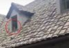O femeie a surprins un chip uman, deosebit de ciudat, la fereastra unui conac părăsit Captură video TikTok