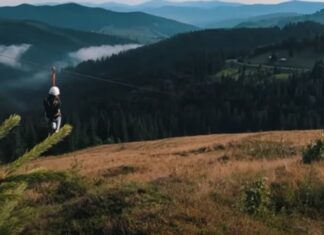 Cea mai lungă tiroliană din Europa, inaugurată în Bucovina Tiroliana