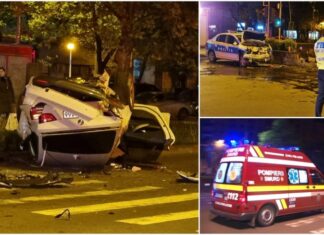 Polițiști implicați într-un accident rutier în București accident