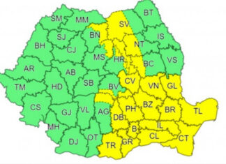 Cod galben de ploi și furtuni pentru estul țării și litoral Ploi