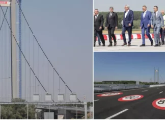 Podul de la Brăila, deschis circulației, cu restricții pe timpul nopții, în prezența lui Klaus Iohannis: „Cea mai amplă construcție ridicată în România în ultimele 3 decenii” Podul de la Braila
