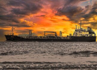 Un cargobot sub pavilion turcesc a lovit o mină în apropiere de Sulina Cargobot