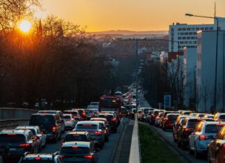 Circulație dificilă luni dimineață în București Trafic