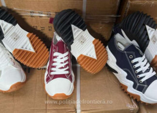 Mii de produse de contrabandă, confiscate la punctul vamal din Isaccea Incaltaminte contrafacuta